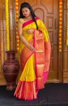 3MODERN LICHI SILK JACQUARD WORK SAREE WITH UNSTITCHED BLOUSE SEASONABLE WHOLESALE PRICE ETHNIC GARMENT (8)