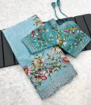 4ATTRACTIVE GEORGETTE EMBROIDERY SEQUENCE WORK SAREE WITH FULLY STITCHED BLOUSE PARTY WEAR WHOLESALE PRICE ETHNIC GARMENT (20)