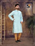 4ATTRACTIVE JACQUARD MEN’S KURTA PAYJAMA WEDDING WEAR WHOLESALE PRICE ETHNIC GARMENT (15)