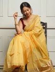 4ATTRACTIVE SOFT COTTON WEAVING JAQUARD BORDER SAREE WITH UNSTITCHED BLOUSE WEDDING WEAR WHOLESALE PRICE ETHNIC GARMENT (16)