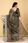 4ATTRACTIVE TWILL NET MULTI WORK SAREE WITH UNSTITCHED BLOUSE PARTY WEAR WHOLESALE PRICE ETHNIC GARMENT (29)