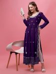 4DESIGNER GEORGETTE EMBROIDERY WORK KURTI CASUAL WEAR WHOLESALE PRICE ETHNIC GARMENT (28)