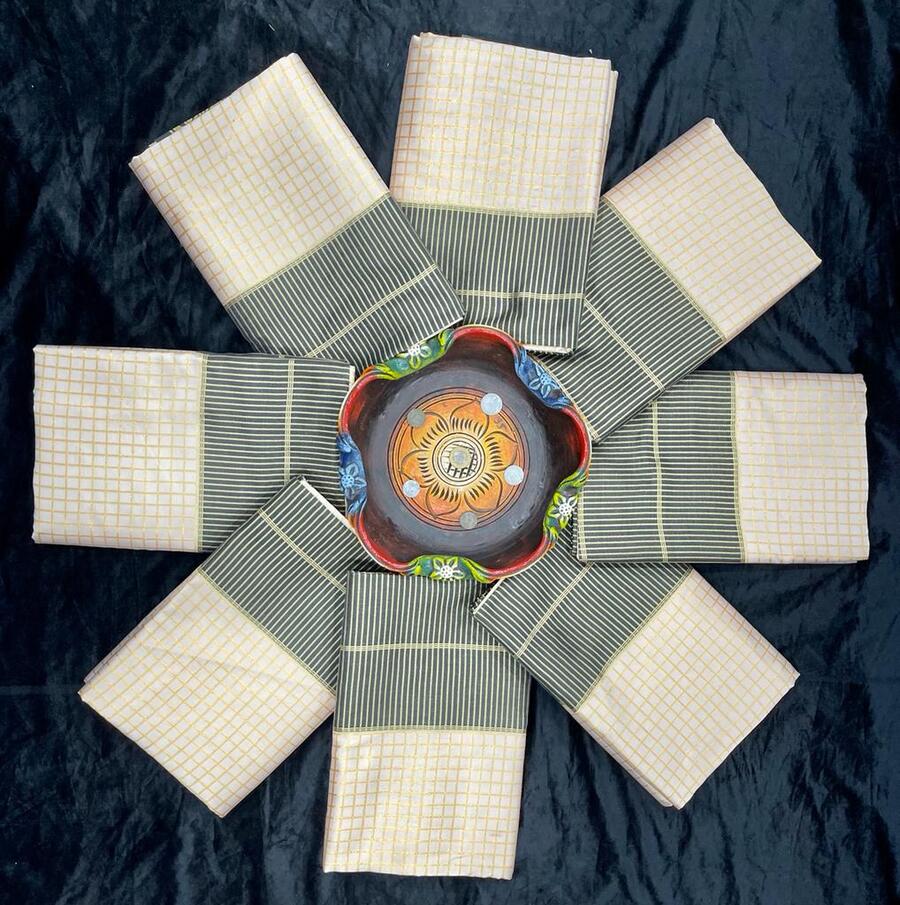 4DESIGNER LICHI SILK JACQUARD WORK SAREE WITH UNSTITCHED BLOUSE FESTIVAL WEAR WHOLESALE PRICE ETHNIC GARMENT (10)