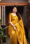 4DESIGNER LICHI SILK JACQUARD WORK SAREE WITH UNSTITCHED BLOUSE PARTY WEAR WHOLESALE PRICE ETHNIC GARMENT (22)
