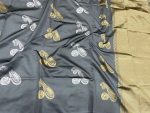 5ATTRACTIVE LICHI SILK JACQUARD WORK SAREE WITH UNSTITCHED BLOUSE PARTY WEAR WHOLE SALE PRICE ETHNIC GARMENT (20)