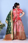 6NEW ARRIVAL JACQUARD WEAVING WORK KID’S TOP LEHENGA WITH DUPATTA FESTIVE WEAR WHOLESALE PRICE ETHNIC GARMENT (24)
