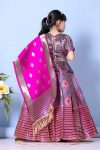 7NEW ARRIVAL JACQUARD WEAVING WORK KID’S TOP LEHENGA WITH DUPATTA FESTIVE WEAR WHOLESALE PRICE ETHNIC GARMENT (20)