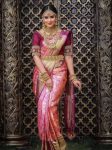 NEW ARRIVAL SOFT LICHI SILK JACQUARD WORK SAREE WITH UNSTITCHED BLOUSE BABY PINK