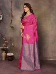 ATTRACTIVE BANARASI SILK COPPER ZARI WORK SAREE WITH UNSTITCHED BLOUSE FORMAL WEAR WHOLESALE PRICE ETHNIC GARMENT (52)