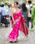 ATTRACTIVE BANARASI SOFT SILK WEAVING WORK SAREE WITH UNSTITCHED BLOUSE FESTIVAL WEAR WHOLESALE PRICE ETHNIC GARMENT (4)