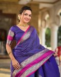 ATTRACTIVE BANARASI SOFT SILK WEAVING WORK SAREE WITH UNSTITCHED BLOUSE PARTY WEAR WHOLESALE PRICE ETHNIC GARMENT (4)