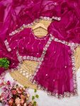ATTRACTIVE BURBERRY SILK EMBROIDERY,REAL MIRROR WITH CUT BORDER WORK SAREE WITH UNSTITCHED BLOUSE PARTY WEAR WHOLESALE PRICE ETHNIC GARMENT (26)