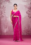 ATTRACTIVE BURBERRY SILK EMBROIDERY,REAL MIRROR WITH CUT BORDER WORK SAREE WITH UNSTITCHED BLOUSE PARTY WEAR WHOLESALE PRICE ETHNIC GARMENT (26)