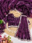 ATTRACTIVE BURBERRY SILK EMBROIDERY,REAL MIRROR WITH CUT BORDER WORK SAREE WITH UNSTITCHED BLOUSE PARTY WEAR WHOLESALE PRICE ETHNIC GARMENT (32)