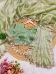 ATTRACTIVE BURBERRY SILK EMBROIDERY,REAL MIRROR WITH CUT BORDER WORK SAREE WITH UNSTITCHED BLOUSE PARTY WEAR WHOLESALE PRICE ETHNIC GARMENT (23)