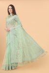 ATTRACTIVE BUTTERFLY NET AARI AND DIAMOND WORK SAREE WITH UNSTITCHED BLOUSE WEDDING WEAR WHOLESALE PRICE ETHNIC GARMENT (23)