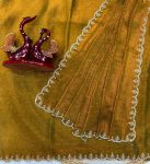 ATTRACTIVE CHIFFON JARKAN DIAMOND WORK SAREE WITH UNSTITCHED BLOUSE WEDDING WEAR WHOLESALE PRICE ETHNIC GARMENT (6)