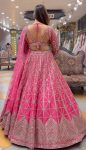 ATTRACTIVE CHINON EMBROIDERY SEQUENCE CODING DESIGN WORK LEHENGA CHOLI WITH DUPATTA WEDDING WEAR WHOLESALE PRICE ETHNIC GARMENT (9)