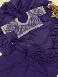 ATTRACTIVE CHINON RUFFLE WORK READY TO WEAR SAREE WITH STITCHED BLOUSE WEDDING WEAR WHOLESALE PRICE ETHNIC GARMENT (5)