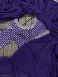ATTRACTIVE CHINON RUFFLE WORK READY TO WEAR SAREE WITH STITCHED BLOUSE WEDDING WEAR WHOLESALE PRICE ETHNIC GARMENT (5)