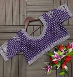 ATTRACTIVE CHINON RUFFLE WORK READY TO WEAR SAREE WITH STITCHED BLOUSE WEDDING WEAR WHOLESALE PRICE ETHNIC GARMENT (5)
