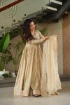 ATTRACTIVE CHINON SEQUENCE & MULTI THREAD EMBROIDERY WORK GOWN WITH DUPATTA PARTY WEAR WHOLESALE PRICE ETHNIC GARMENT (12)