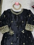 ATTRACTIVE CHINON SILK THREAD AND SEQUENCE WORK TOP PALAZZO WITH DUPATTA PARTY WEAR WHOLESALE PRICE ETHNIC GARMENT (22)