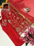 ATTRACTIVE CHINON SILK ZARI,SEQUENCE EMBROIDERY WORK TOP BOTTOM WITH DUPATTA PARTY WEAR WHOLESALE PRICE ETHNIC GARMENT (10)