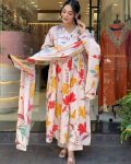ATTRACTIVE COTTON EMROIDERY WITH PRINTED WORK TOP BOTTOM WITH DUPATTA OFFICE WEAR WHOLESALE PRICE ETHNIC GARMENT (9)