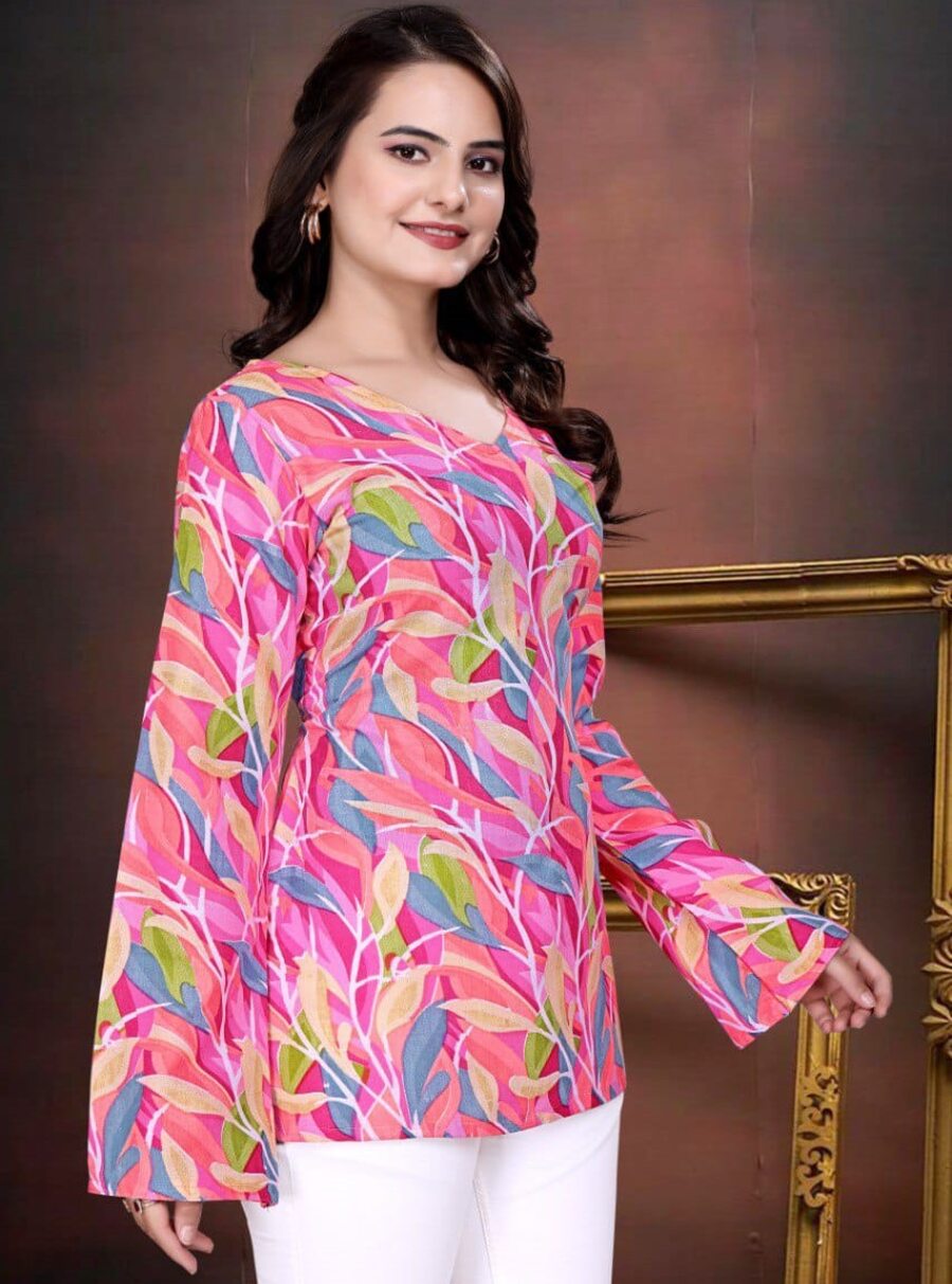 ATTRACTIVE COTTON PRINTED WORK TOP CASUAL WEAR WHOLESALE PRICE ETHNIC GARMENT (4)