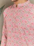 ATTRACTIVE COTTON SCHIFFLI CROCHET SEQUENCE WORK WITH DIGITAL PRINT MEN’S KURTA FORMAL WEAR WHOLESALE PRICE ETHNIC GARMENT (11)