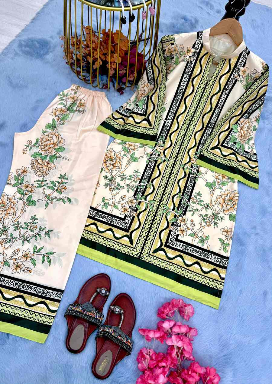 ATTRACTIVE CREPE DIGITAL PRINT WORK CO-ORD SET CASUAL WEAR WHOLESALE PRICE ETHNIC GARMENT (41)