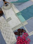 ATTRACTIVE CREPE EMBROIDERY SEQUENCE WORK TOP PATIYALA WITH DUPATTA PARTY WEAR WHOLESALE PRICE ETHNIC GARMENT(11)