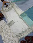ATTRACTIVE CREPE EMBROIDERY SEQUENCE WORK TOP PATIYALA WITH DUPATTA PARTY WEAR WHOLESALE PRICE ETHNIC GARMENT(11)
