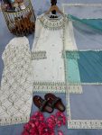 ATTRACTIVE CREPE EMBROIDERY SEQUENCE WORK TOP PATIYALA WITH DUPATTA PARTY WEAR WHOLESALE PRICE ETHNIC GARMENT(11)