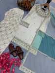 ATTRACTIVE CREPE EMBROIDERY SEQUENCE WORK TOP PATIYALA WITH DUPATTA PARTY WEAR WHOLESALE PRICE ETHNIC GARMENT(11)