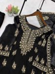 ATTRACTIVE FENDY SEQUENCE EMBROIDERY WORK TOP SHARARA WITH DUPATTA PARTY WEAR WHOLESALE PRICE ETHNIC GARMENT (9)