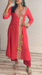 ATTRACTIVE GEORGETTE CODED EMBROIDERY WITH ORIGINAL MIRROR WORK TOP PENT SET PARTY WEAR WHOLESALE PRICE ETHNIC GARMENT (17)