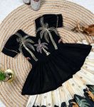 ATTRACTIVE GEORGETTE EMBROIDERY SEQUENCE WORK KID’S TOP LEHENGA FESTIVAL WEAR WHOLESALE PRICE ETHNIC GARMENT (13)