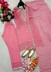 ATTRACTIVE GEORGETTE EMBROIDERY SEQUENCE WORK TOP BOTTOM WITH DUPATTA CASUAL WEAR WHOLESALE PRICE ETHNIC GARMENT (8)