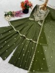 ATTRACTIVE GEORGETTE EMBROIDERY SEQUENCE WORK TOP SHARARA WITH DUPATTA PARTY WEAR WHOLESALE PRICE ETHNIC GARMENT (12)