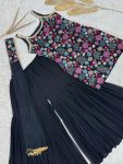 ATTRACTIVE GEORGETTE EMBROIDERY SEQUENCE WORK TOP SHARARA WITH DUPATTA PARTY WEAR WHOLESALE PRICE ETHNIC GARMENT (19)