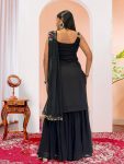 ATTRACTIVE GEORGETTE EMBROIDERY SEQUENCE WORK TOP SHARARA WITH DUPATTA PARTY WEAR WHOLESALE PRICE ETHNIC GARMENT (19)