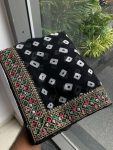 ATTRACTIVE GEORGETTE RAJWADI BANDHEJ PRINT WITH EMBROIDERY WORK SAREE WITH UNSTITCHED BLOUSE WEDDING WEAR WHOLESALE PRICE ETHNIC GARMENT (4)