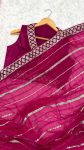 ATTRACTIVE GEORGETTE SEQUENCE , THREAD & DORI WORK SAREE WITH UNSTITCHED BLOUSE PARTY WEAR WHOLESALE PRICE ETHNIC GARMENT (2)