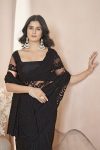ATTRACTIVE HEAVY BUTERFLY NET AARI EMBROIDERY WORK WITH STONEWORK SAREE WITH UNSTITCHED BLOUSE FORMAL WEAR WHOLESALE PRICE ETHNIC GARMENT (40)