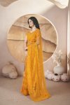 ATTRACTIVE HEAVY BUTERFLY NET AARI EMBROIDERY WORK WITH STONEWORK SAREE WITH UNSTITCHED BLOUSE FORMAL WEAR WHOLESALE PRICE ETHNIC GARMENT (26)