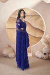 ATTRACTIVE HEAVY BUTERFLY NET AARI EMBROIDERY WORK WITH STONEWORK SAREE WITH UNSTITCHED BLOUSE FORMAL WEAR WHOLESALE PRICE ETHNIC GARMENT (31)