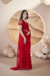 ATTRACTIVE HEAVY BUTERFLY NET AARI EMBROIDERY WORK WITH STONEWORK SAREE WITH UNSTITCHED BLOUSE FORMAL WEAR WHOLESALE PRICE ETHNIC GARMENT (36)