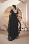 ATTRACTIVE HEAVY BUTERFLY NET AARI EMBROIDERY WORK WITH STONEWORK SAREE WITH UNSTITCHED BLOUSE FORMAL WEAR WHOLESALE PRICE ETHNIC GARMENT (40)